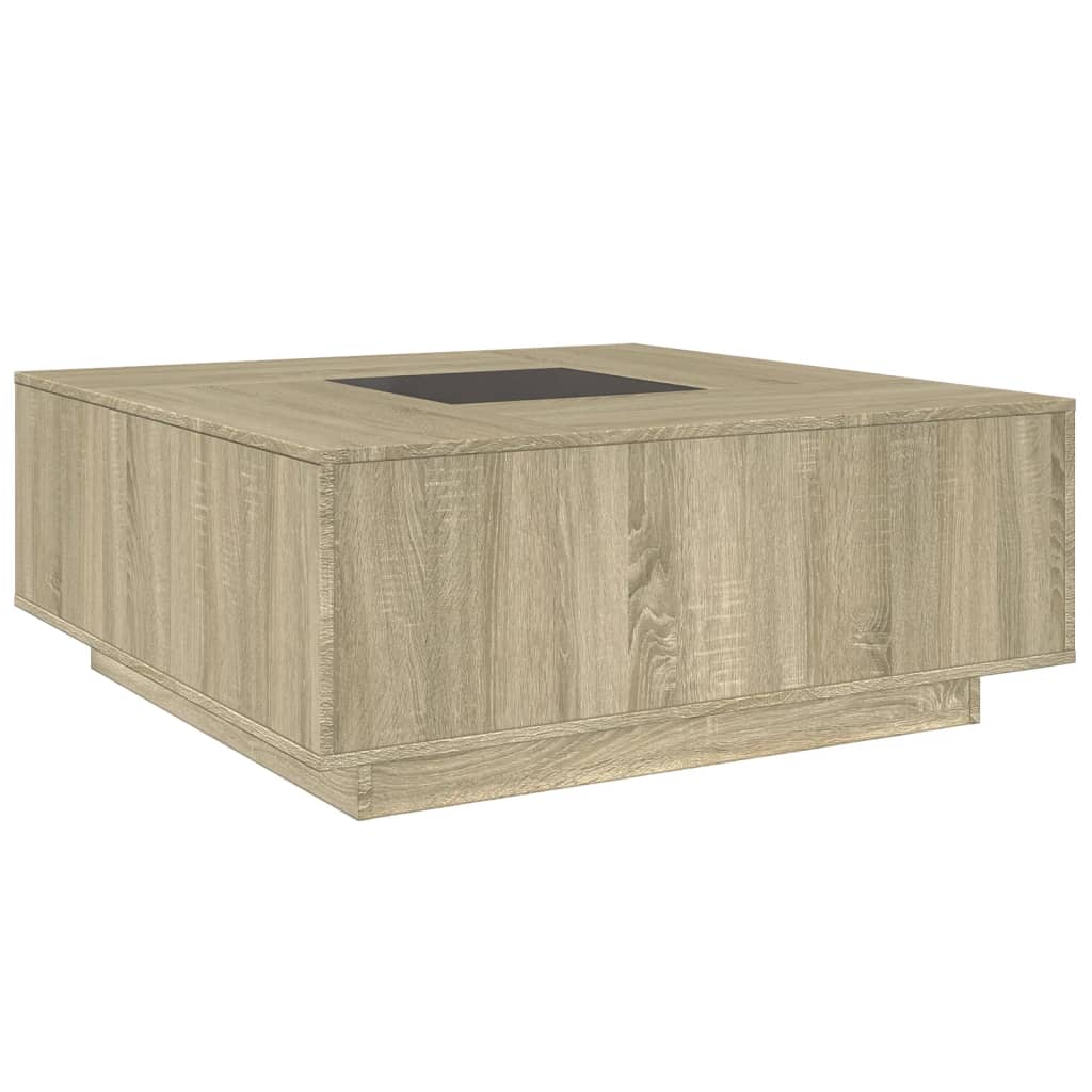 Salongbord med Infinity LED sonoma eik 100x100x40 cm