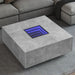 Salongbord med Infinity LED betonggrå 100x100x40 cm