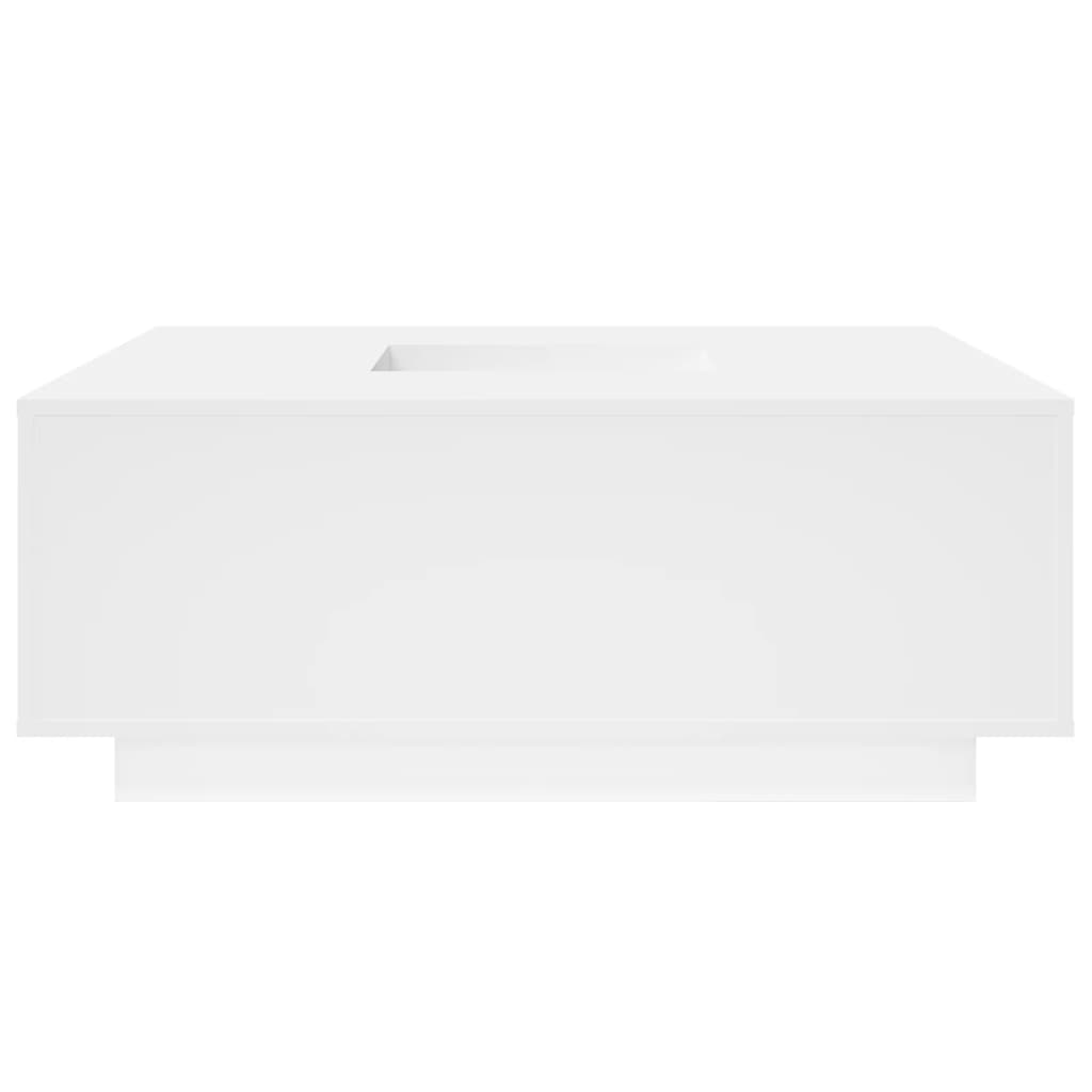 Salongbord hvit 100x100x40 cm konstruert tre