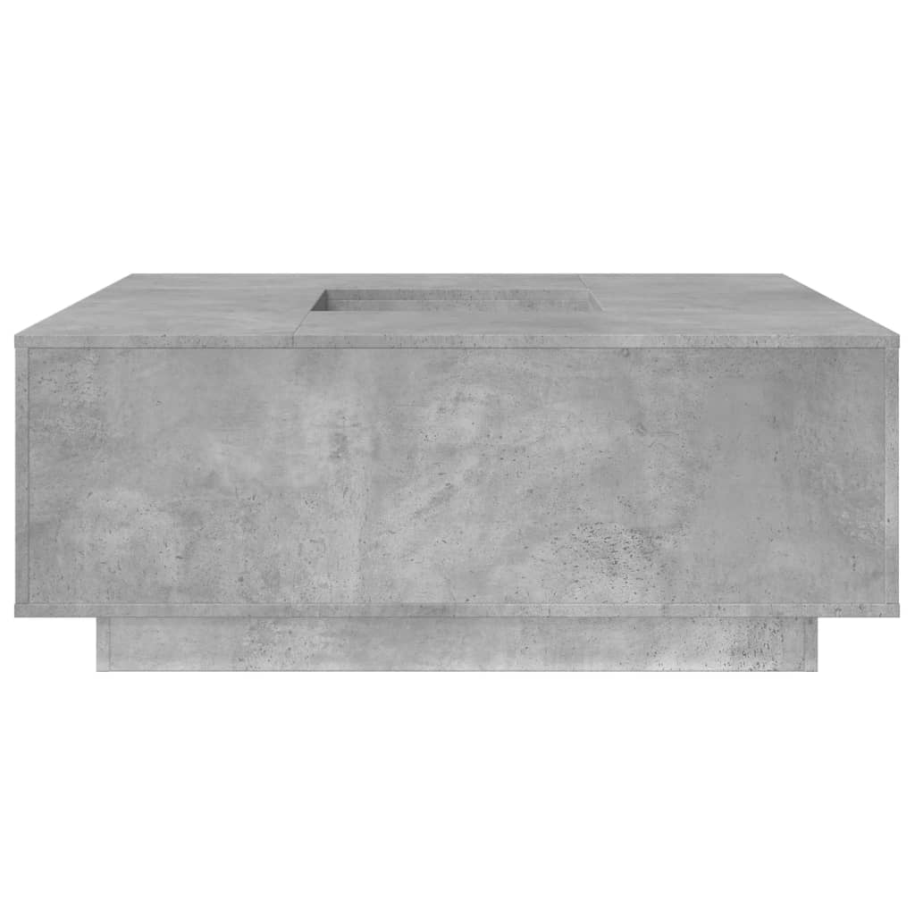 Salongbord betonggrå 100x100x40 cm konstruert tre