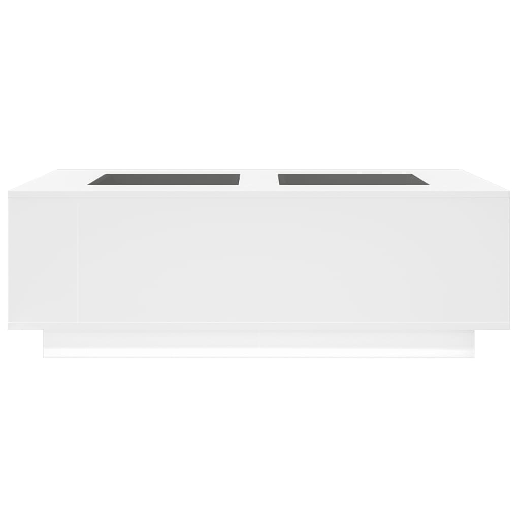 Salongbord med Infinity LED hvit 116x69x40 cm