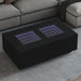 Salongbord med Infinity LED svart 116x69x40 cm