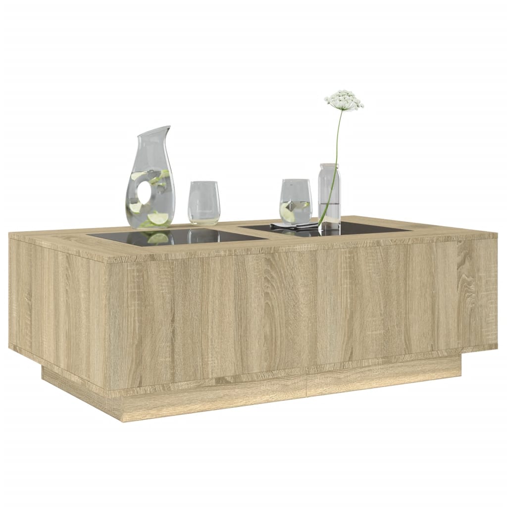 Salongbord med Infinity LED sonoma eik 116x69x40 cm