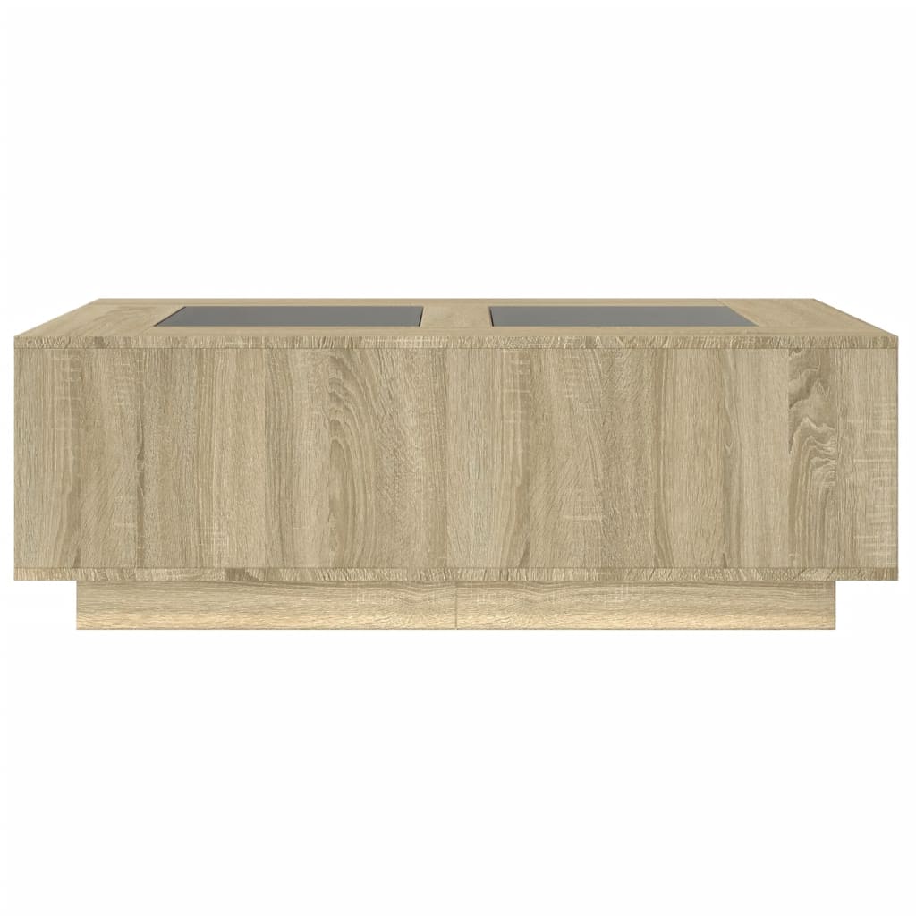 Salongbord med Infinity LED sonoma eik 116x69x40 cm