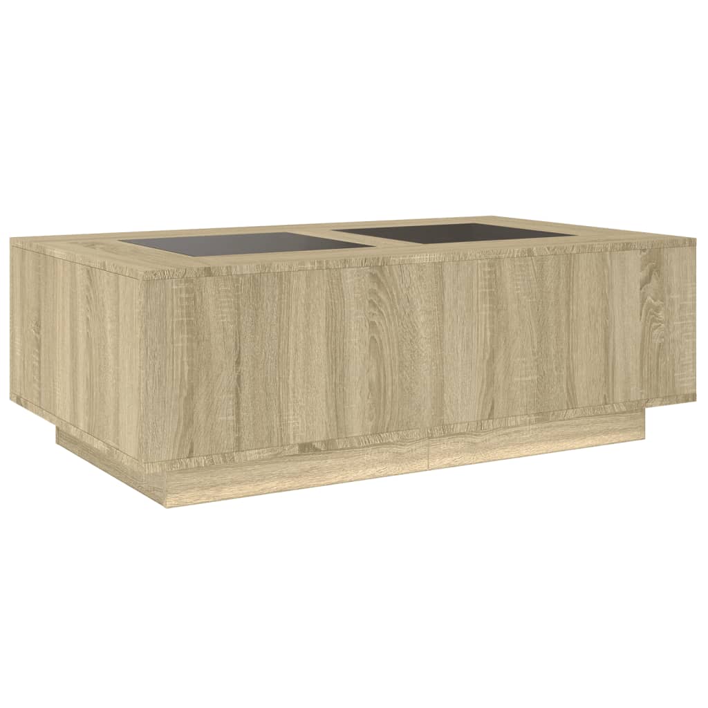 Salongbord med Infinity LED sonoma eik 116x69x40 cm