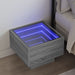 Salongbord med Infinity LED grå sonoma 40x40x30 cm