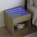 Salongbord med Infinity LED sonoma eik 50x50x50 cm