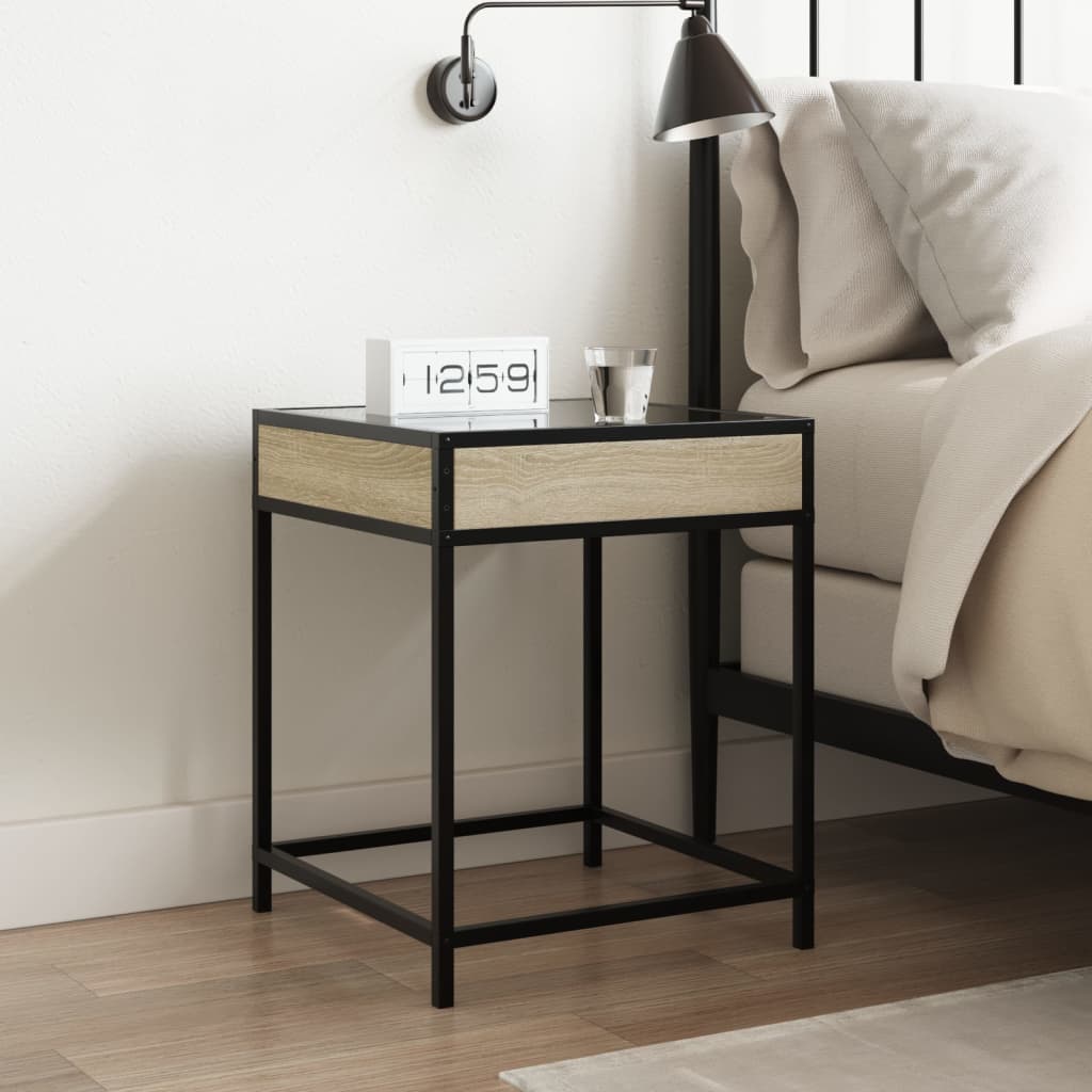 Salongbord med Infinity LED sonoma eik 40x40x51 cm