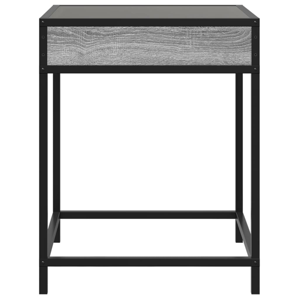 Salongbord med Infinity LED grå sonoma 40x40x51 cm