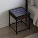 Salongbord med Infinity LED brun eik 40x40x51 cm