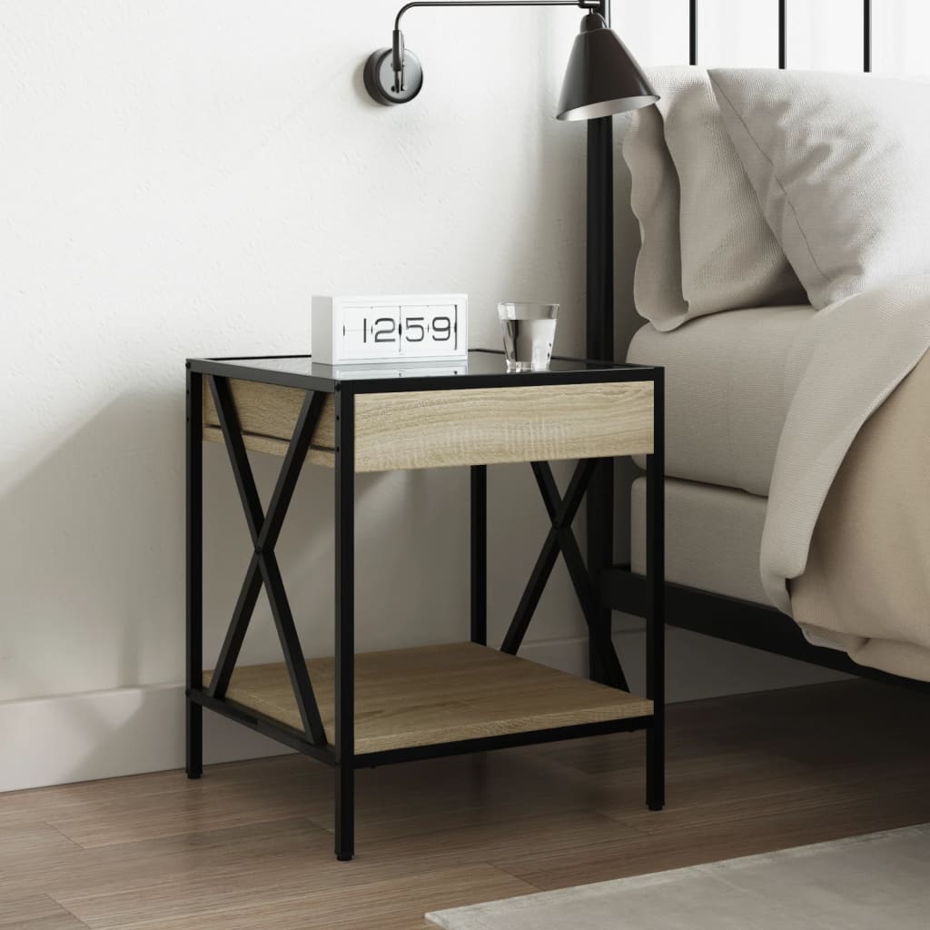 Salongbord med Infinity LED sonoma eik 40x40x49 cm