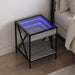 Salongbord med Infinity LED grå sonoma 40x40x49 cm