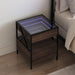 Salongbord med Infinity LED brun eik 40x40x51 cm