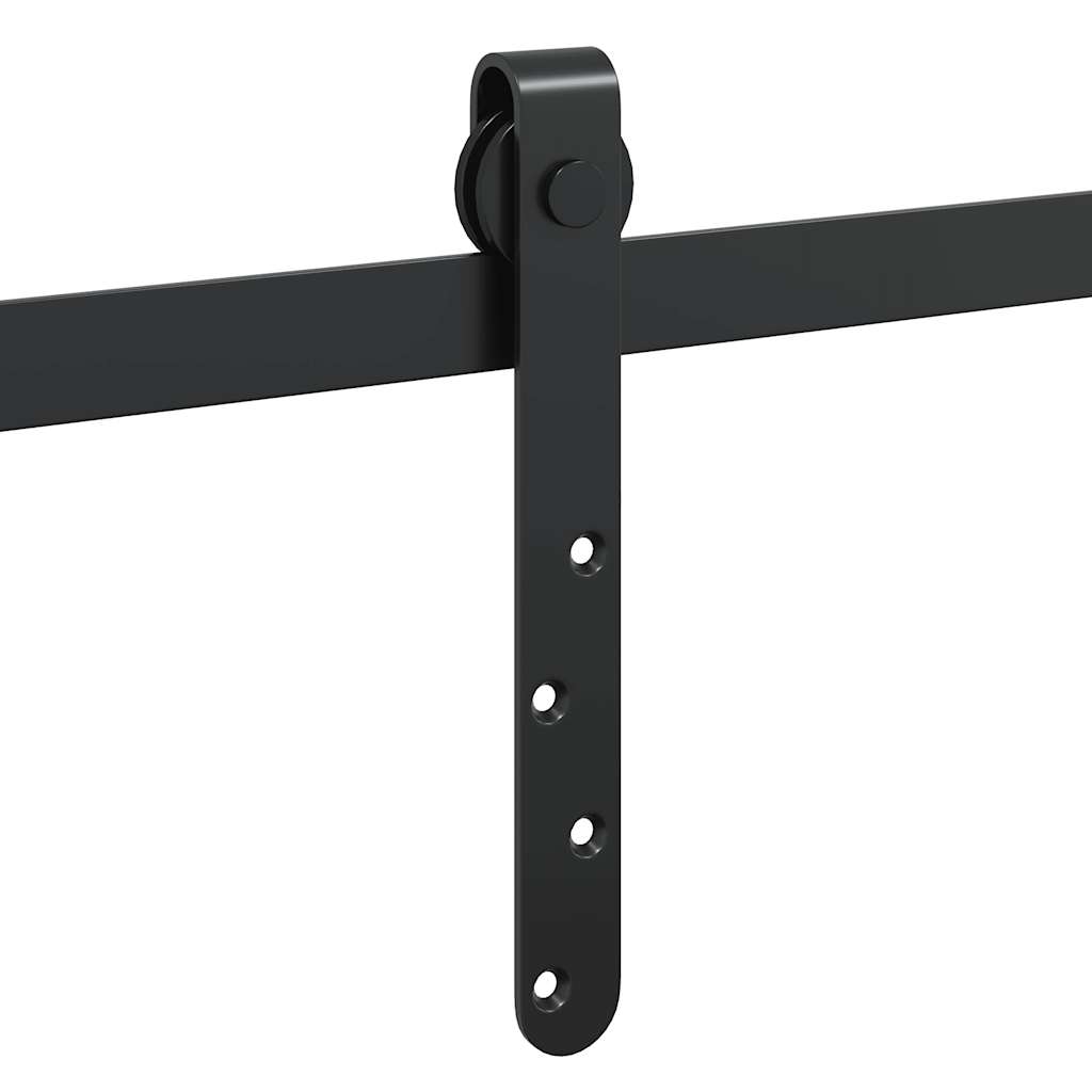 Skyvedørsett for skap 91 cm karbonstål