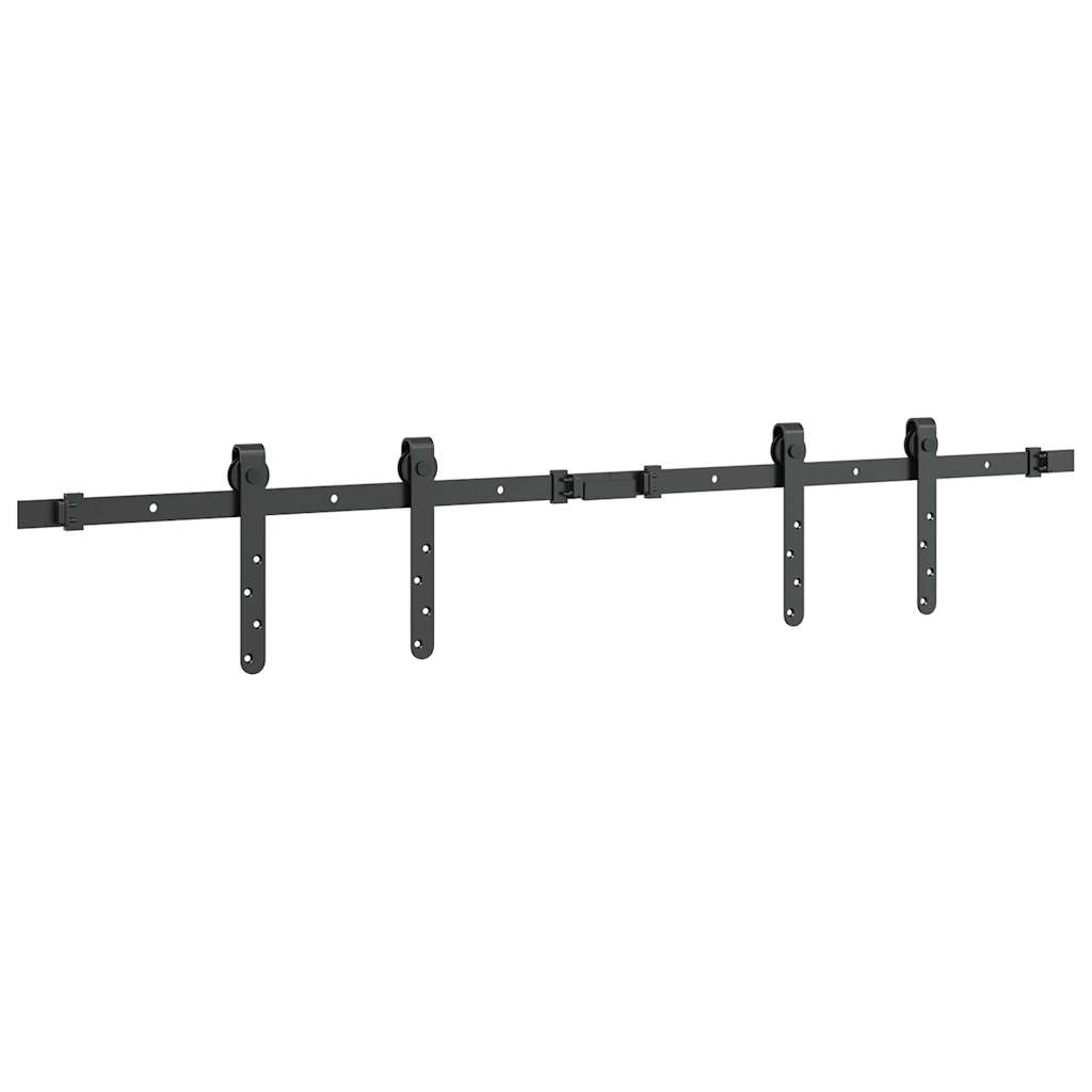 Skyvedørsett for skap 122 cm karbonstål