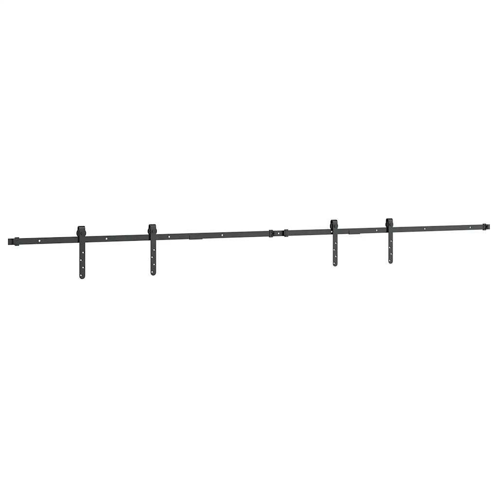 Skyvedørsett for skap 244 cm karbonstål