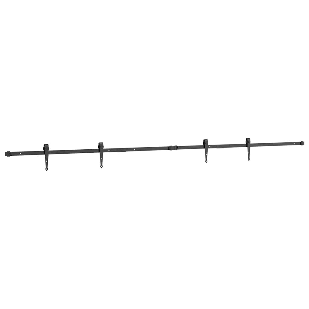 Skyvedørsett for skap 244 cm karbonstål