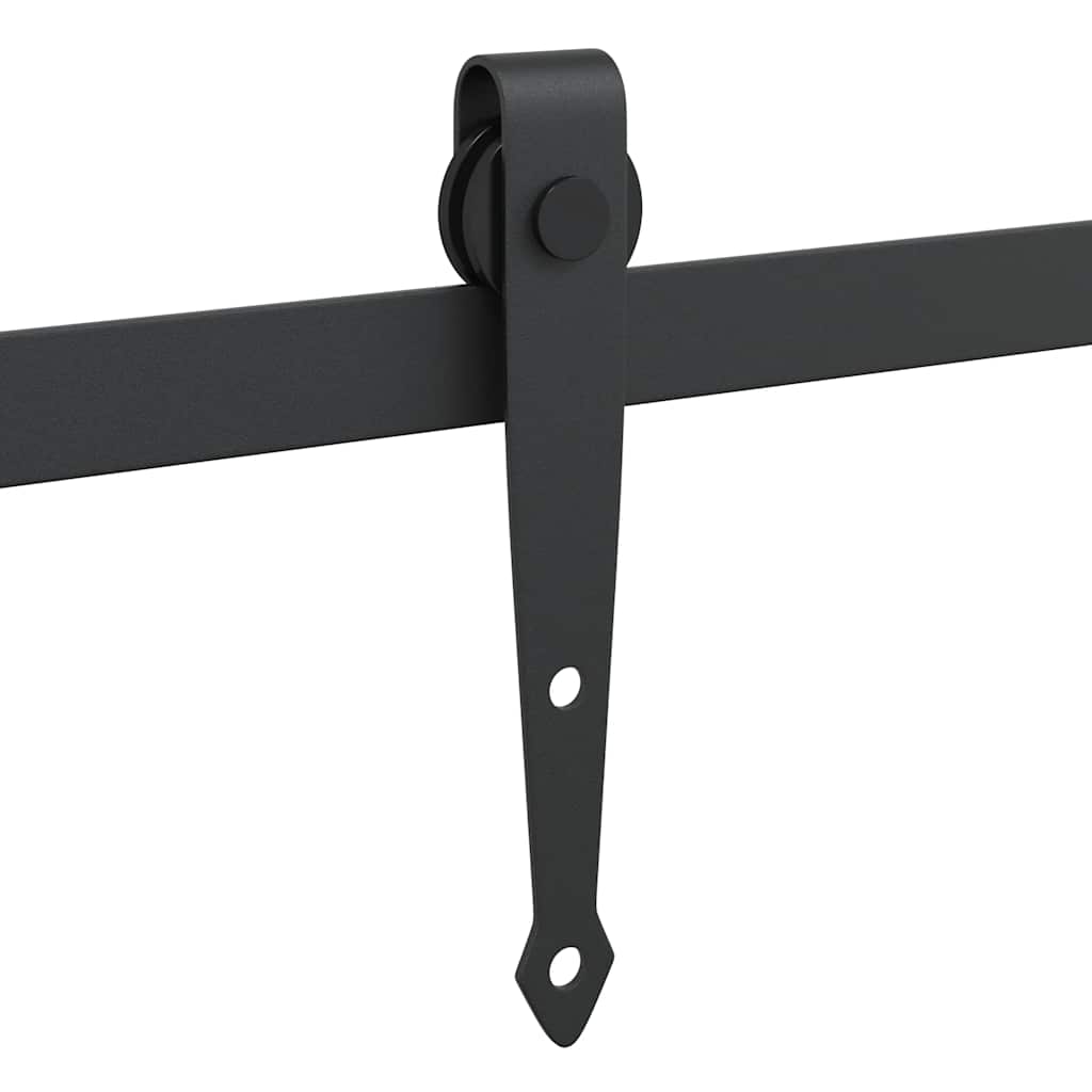 Skyvedørsett for skap 244 cm karbonstål
