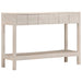 Konsollbord hvit 110x35x75 cm heltre mango