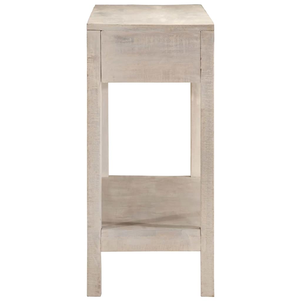 Konsollbord hvit 110x35x75 cm heltre mango