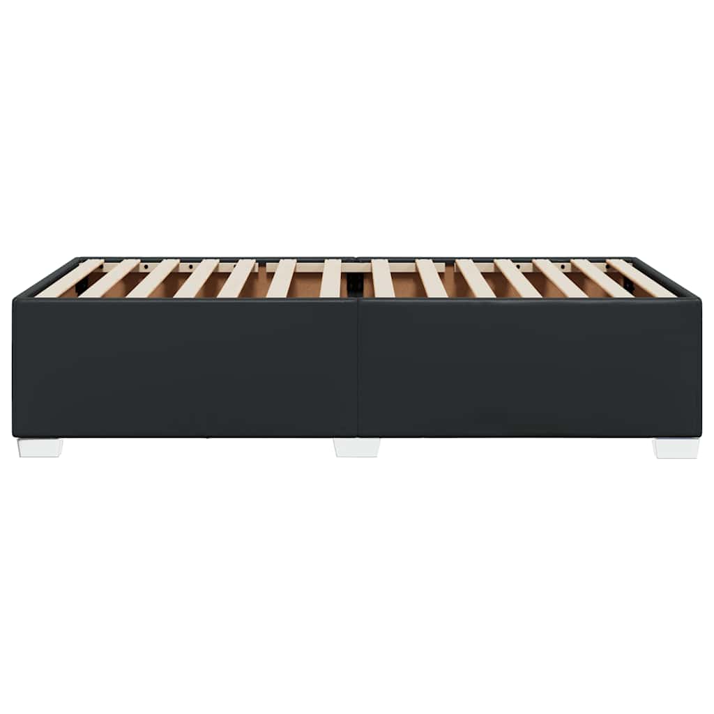 Sengeramme uten madrass svart enkelt kunstig skinn