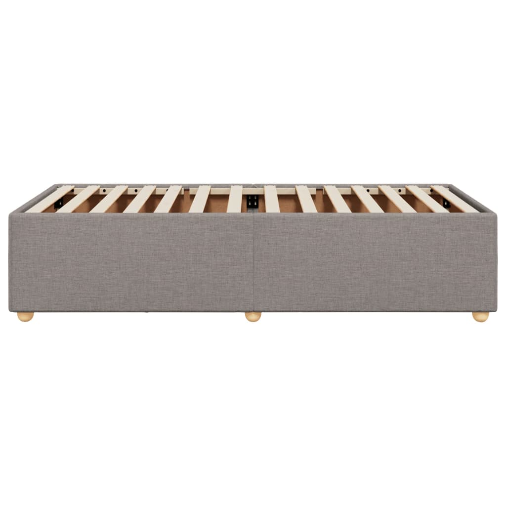 Sengeramme gråbrun 100x200 cm stoff