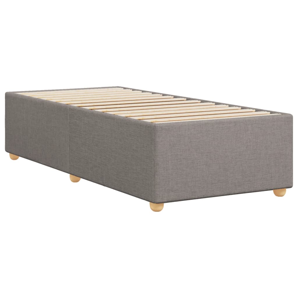 Sengeramme gråbrun 100x200 cm stoff