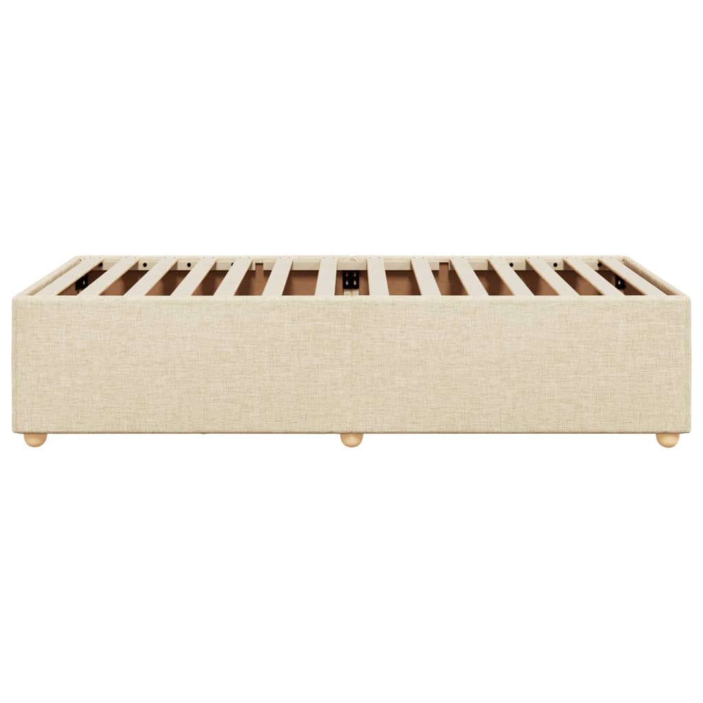 Sengeramme kremhvit 100x200 cm stoff