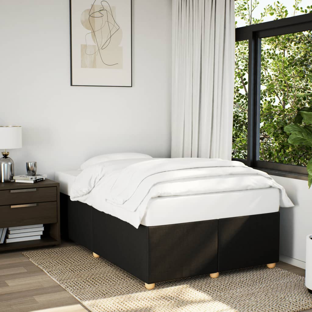 Sengeramme svart 120x190 cm stoff