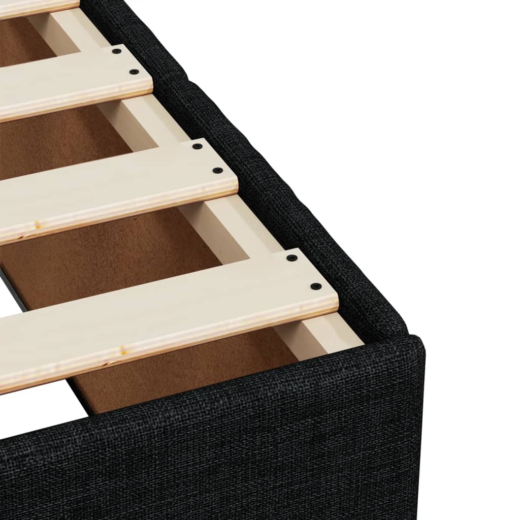 Sengeramme svart 90x190 cm stoff