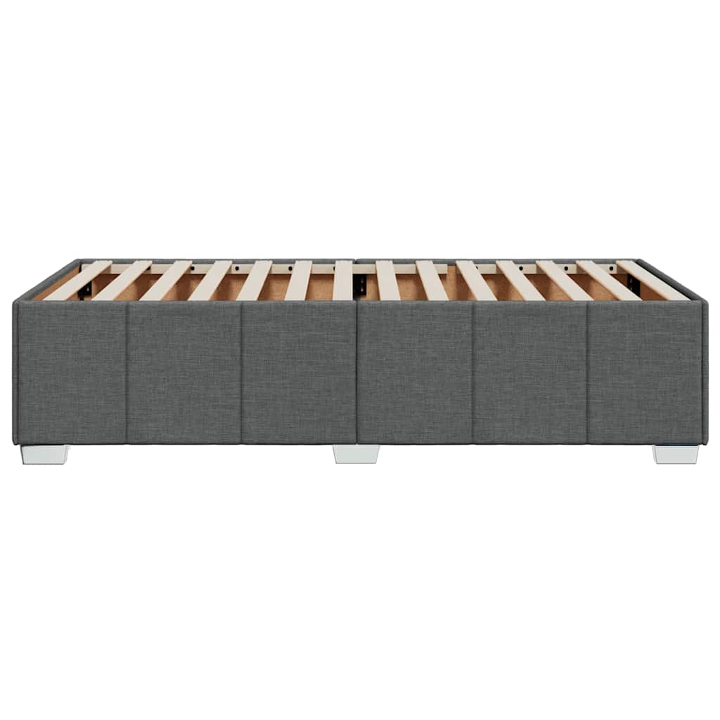 Sengeramme mørkegrå enkelt stoff