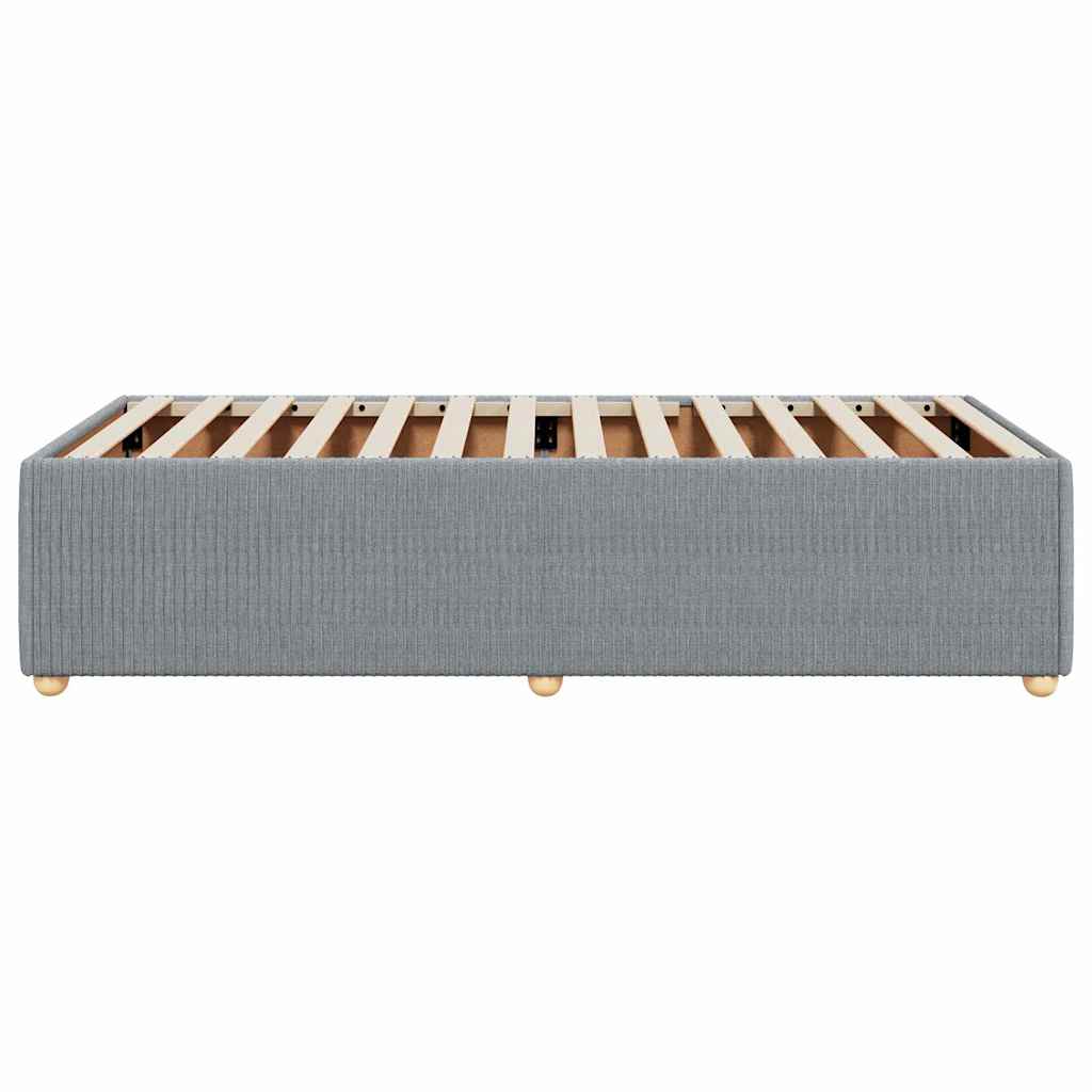 Sengeramme lysegrå 90x190 cm stoff