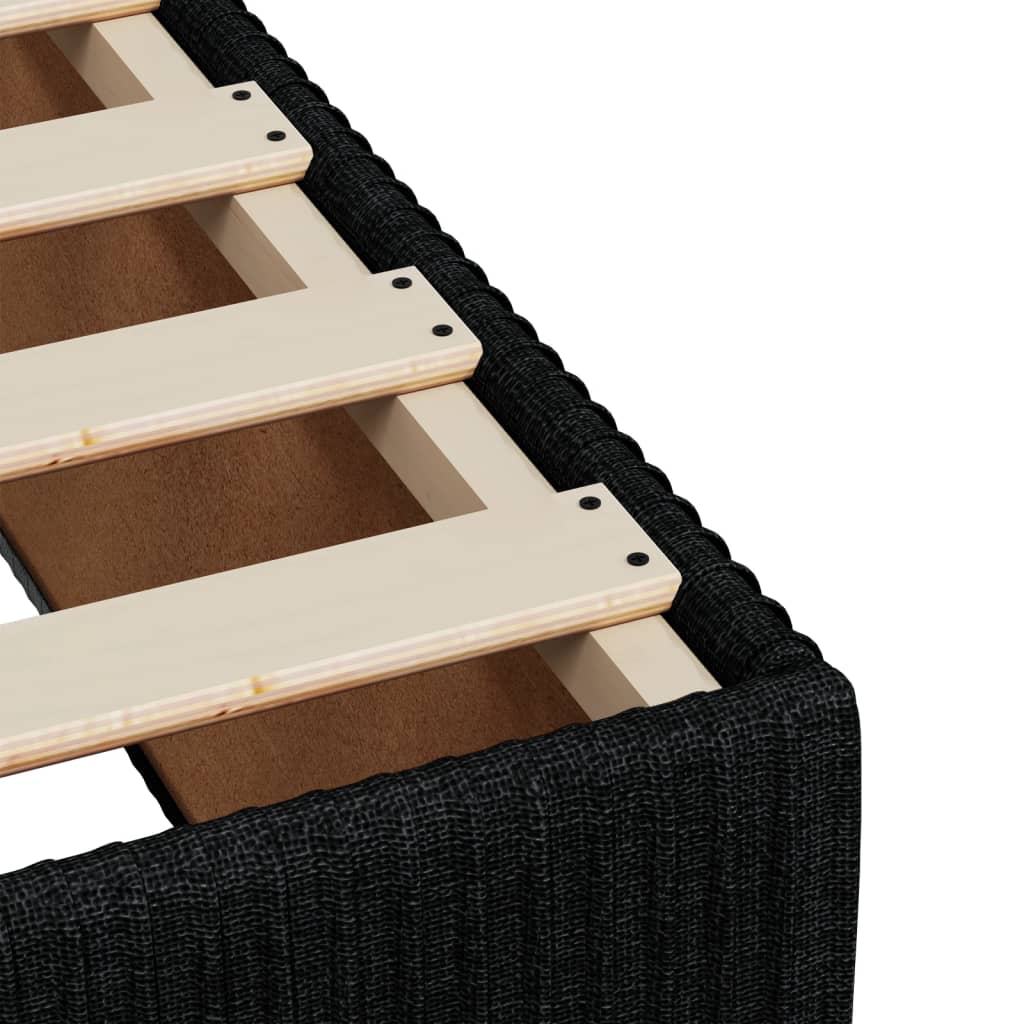 Sengeramme svart 90x190 cm stoff