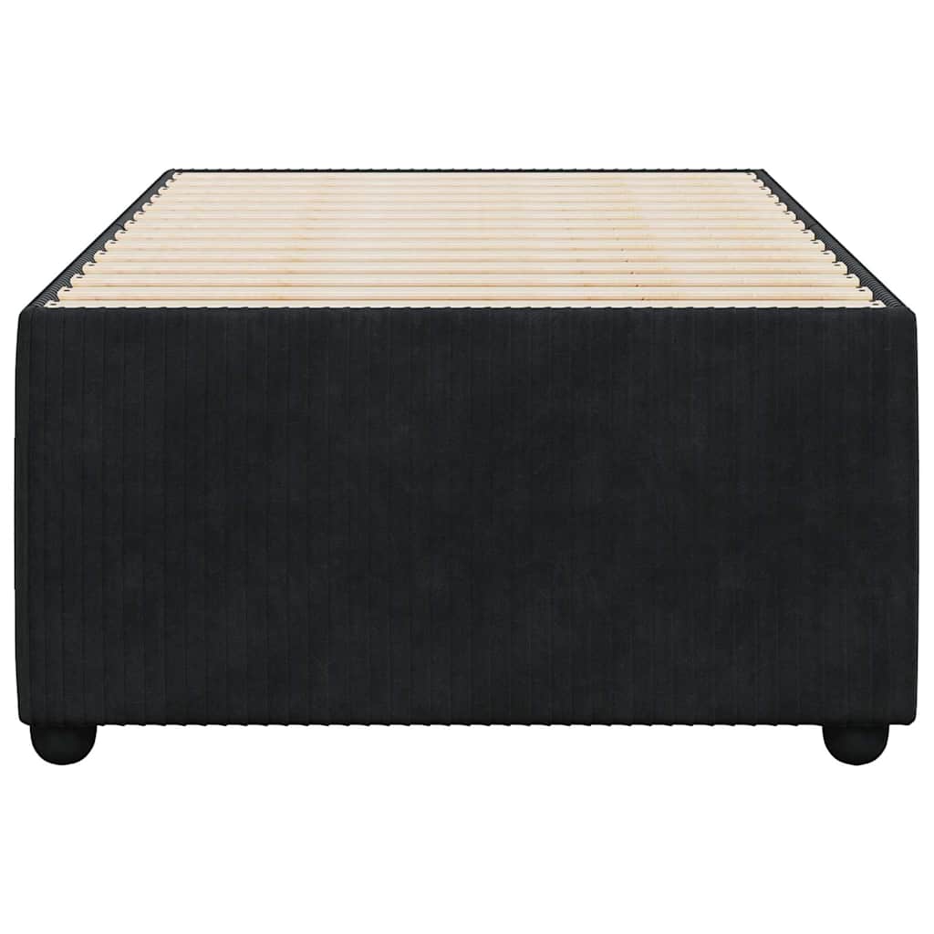 Sengeramme svart 80x200 cm fløyel