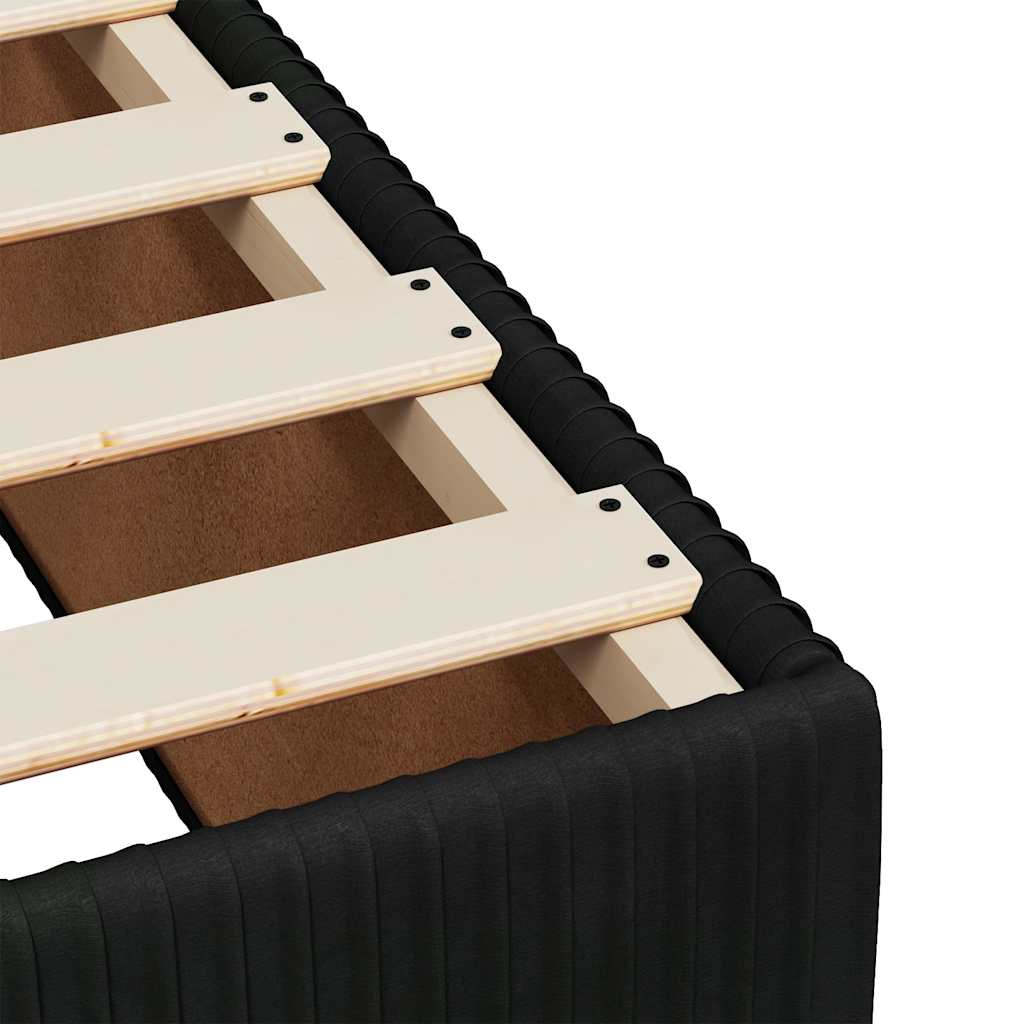 Sengeramme svart 80x200 cm fløyel