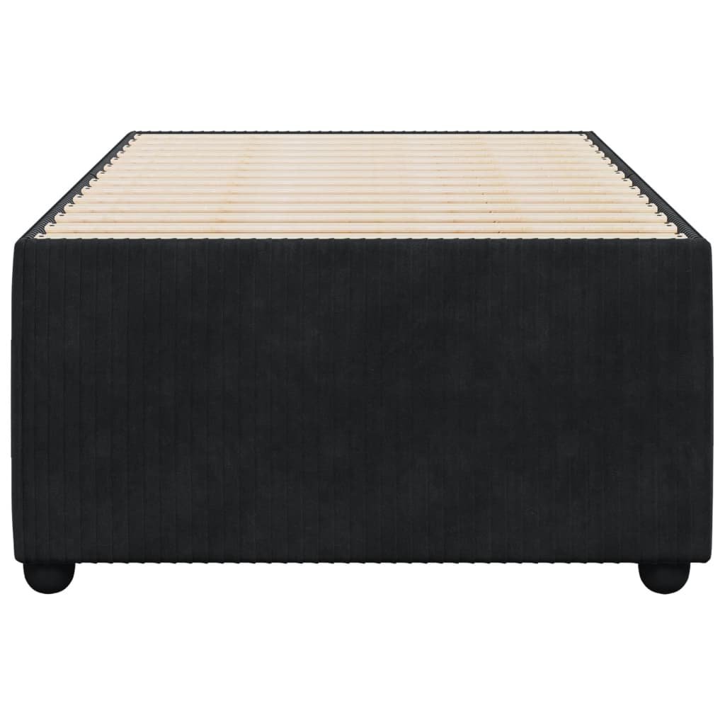 Sengeramme svart 90x190 cm fløyel