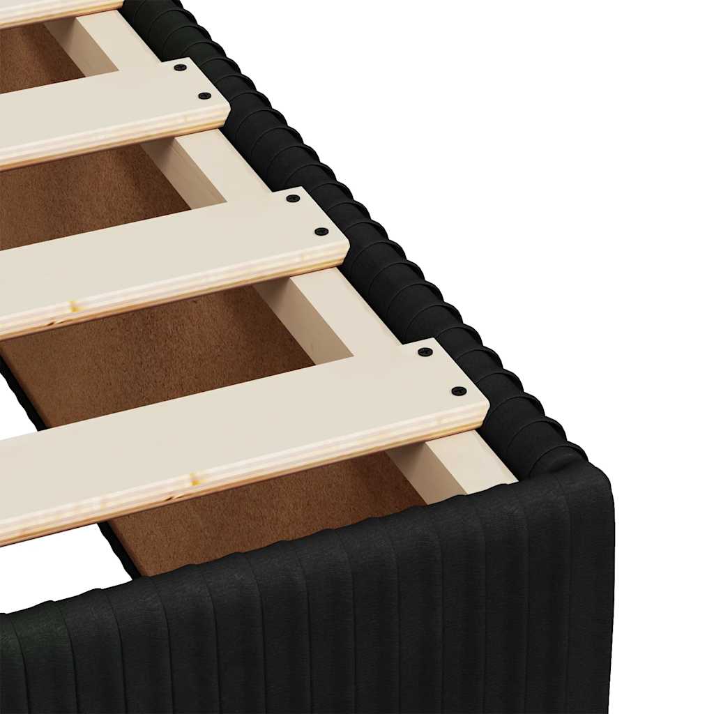 Sengeramme svart 90x200 cm fløyel