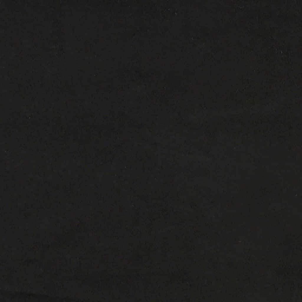 Sengeramme svart 140x200 cm fløyel