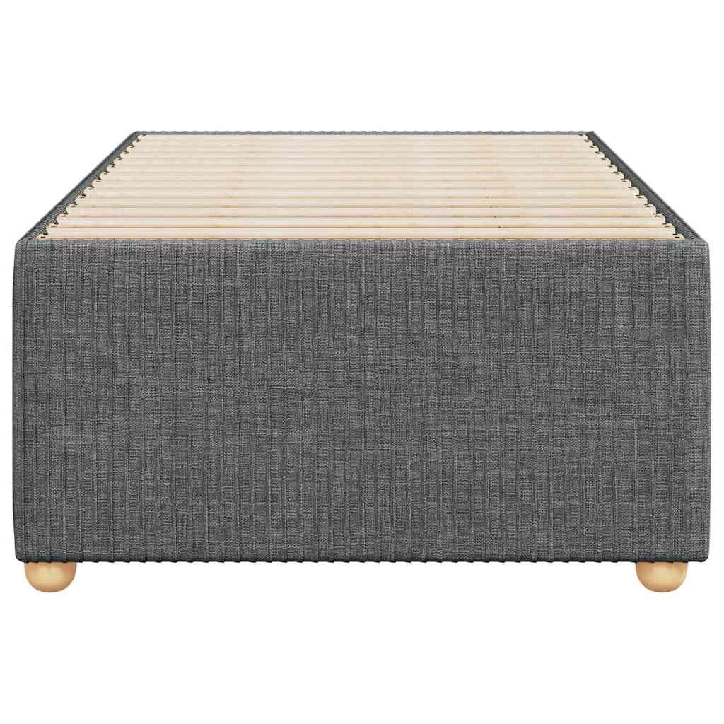 Sengeramme mørkegrå enkelt stoff