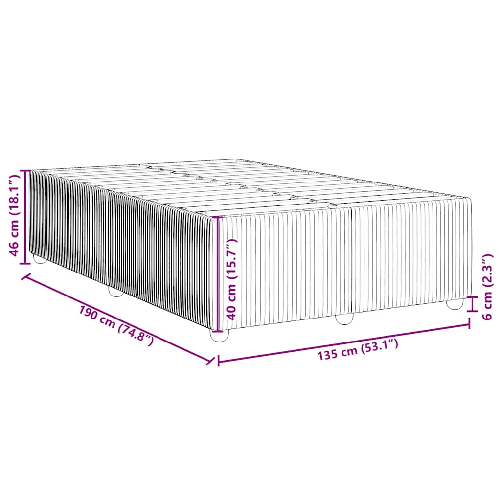 Sengeramme mørkegrå stoff