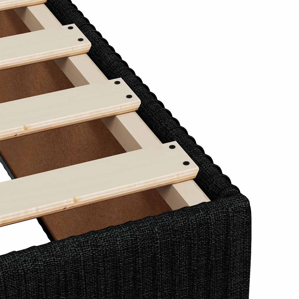 Sengeramme svart stoff