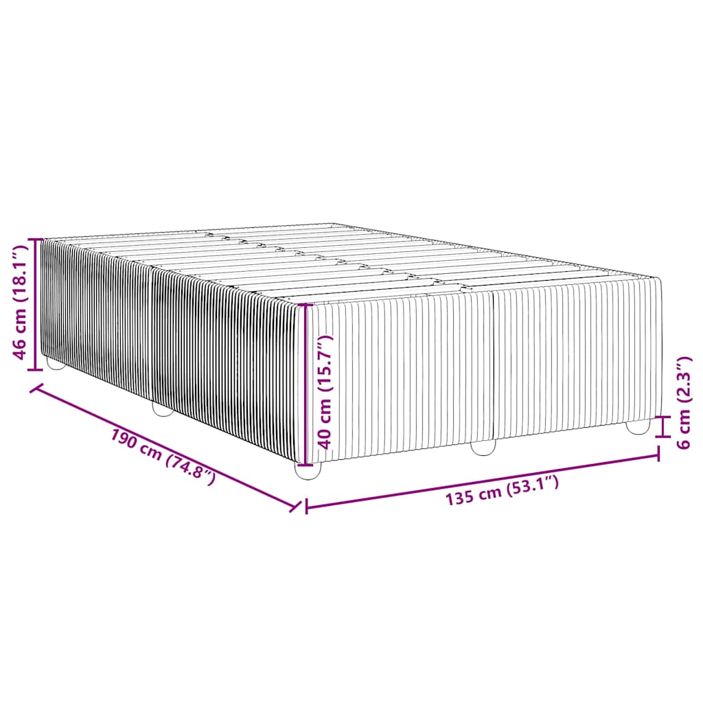 Sengeramme svart fløyel