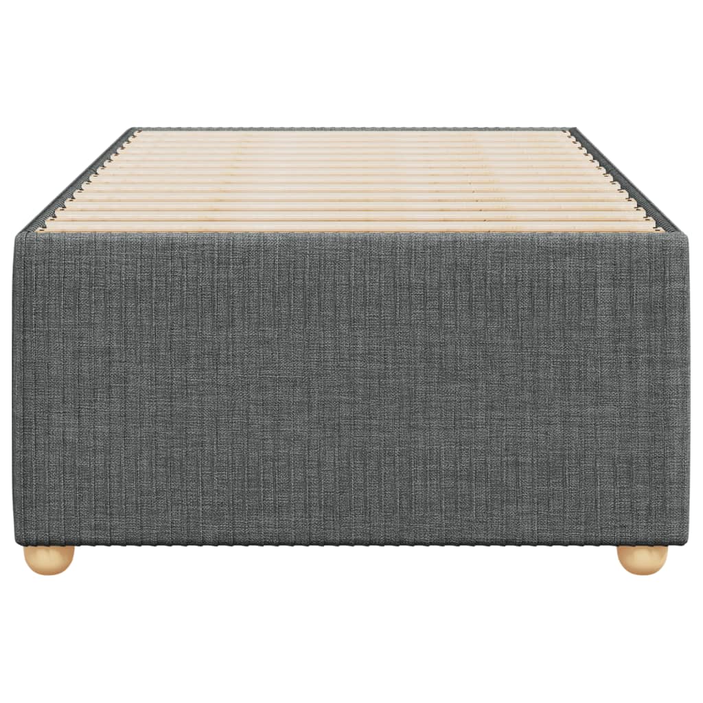 Sengeramme mørkegrå enkelt stoff