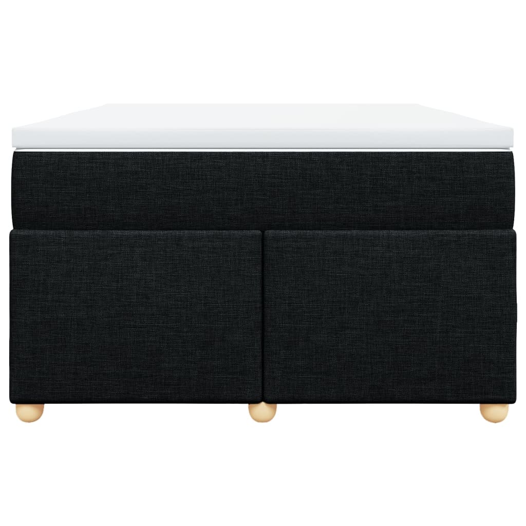 Seng med madrass boksfjær svart 120x200 cm stoff