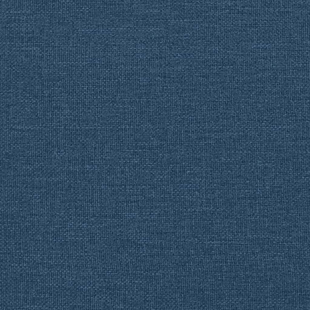 Seng med madrass boksfjær blå 120x200 cm stoff