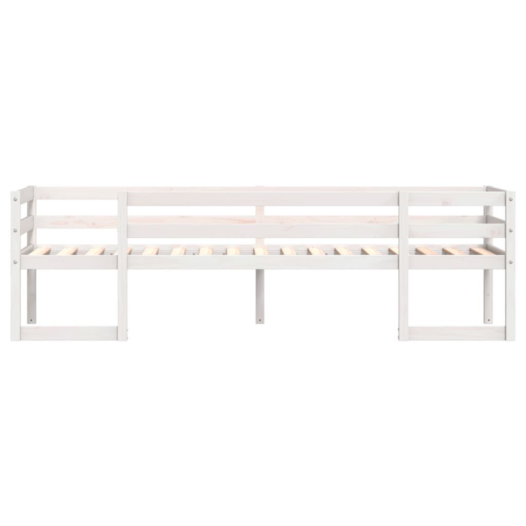 Sengeramme for barn hvit 90x190 cm heltre furu