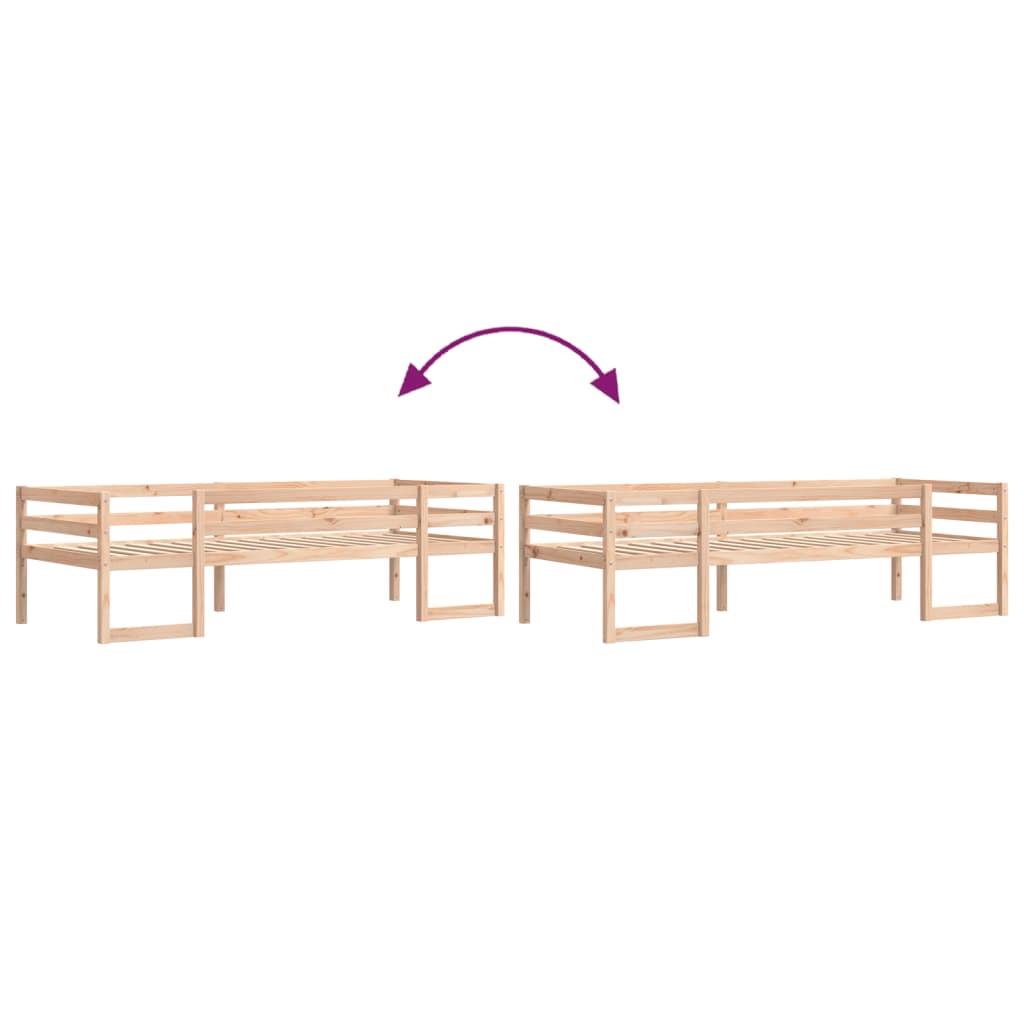 Sengeramme for barn 75x190 cm heltre furu