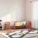Sengeramme for barn voksbrun 75x190 cm heltre furu