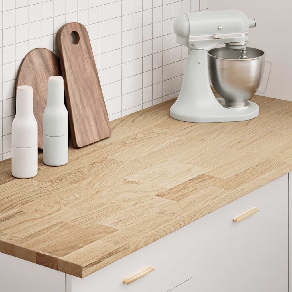 Kjøkken benkeplate rektangulær 140x63,5x2,7 cm heltre eik