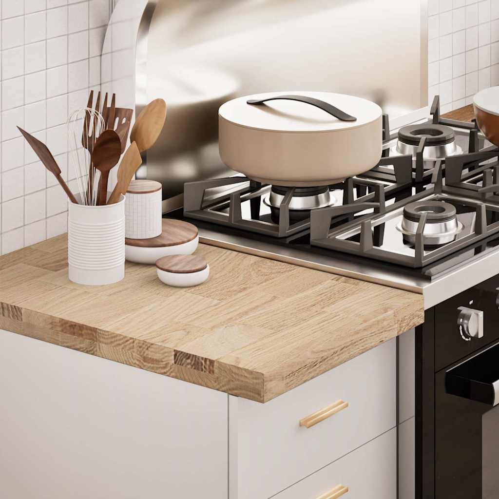 Kjøkken benkeplate rektangulær 40x63,5x4 cm heltre eik vidaXL